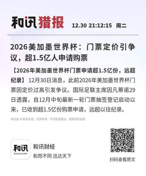 2026年美加墨世界杯门票价格预测分析 2026年美加墨世界杯门票价格预测分析